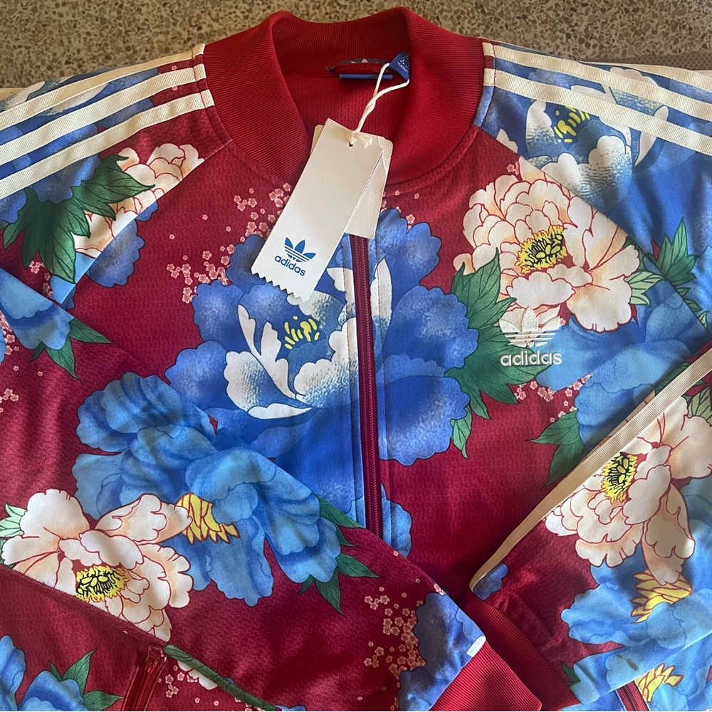 Adidas Brazilian design floral track jacket